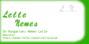 lelle nemes business card